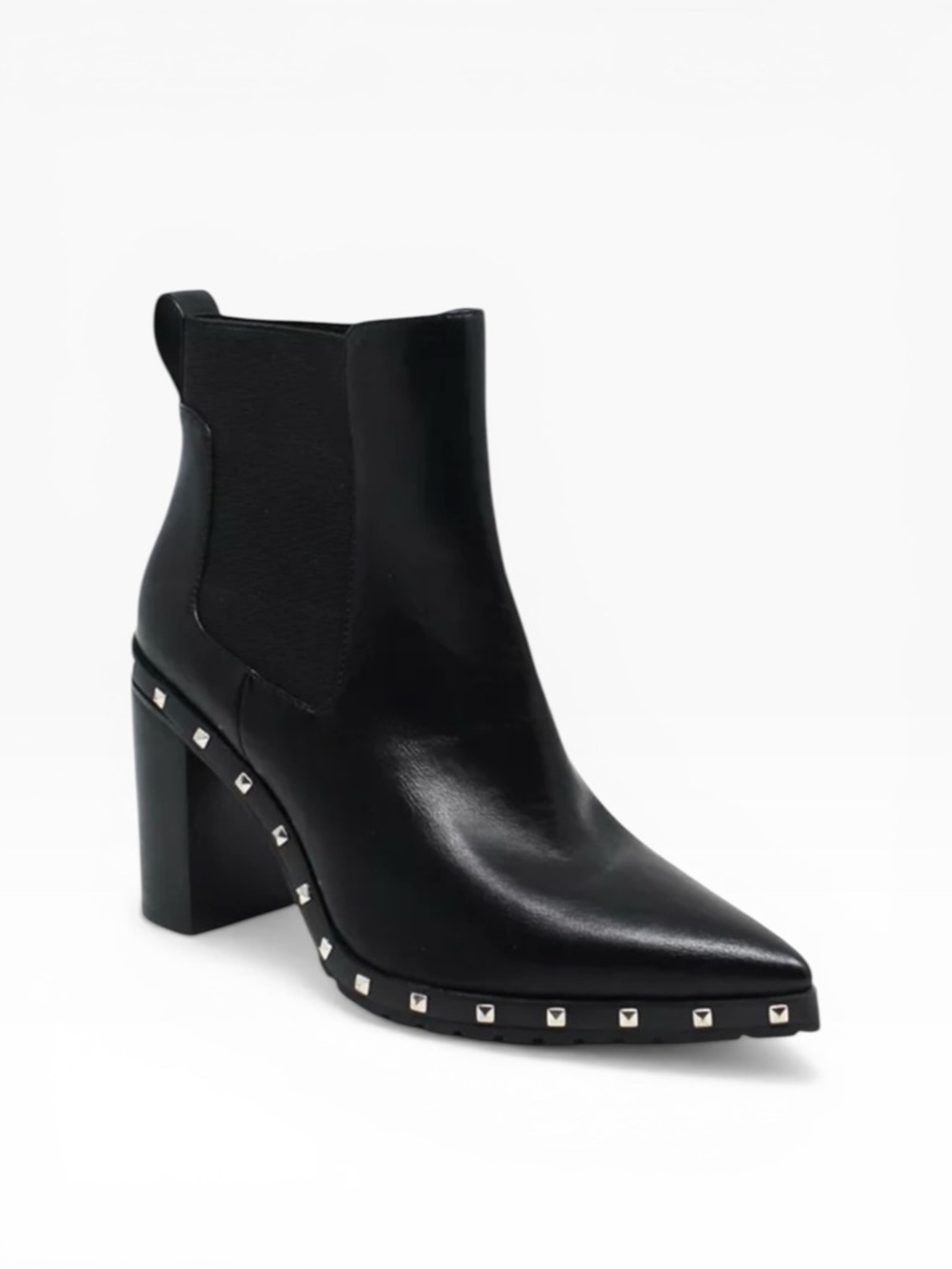 Charles By Charles David Studded Ankle Heeled Pointed Toe Whimsigoth Black Sz 10